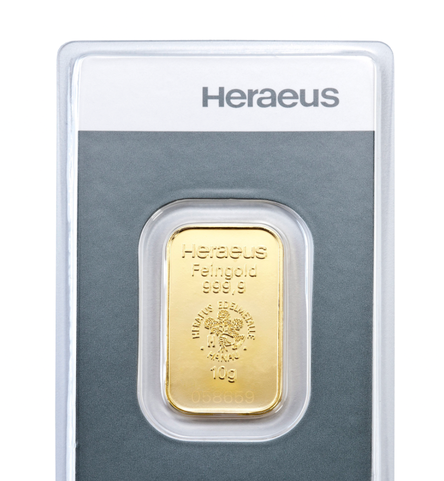 Goldbarren 10g HERAEUS