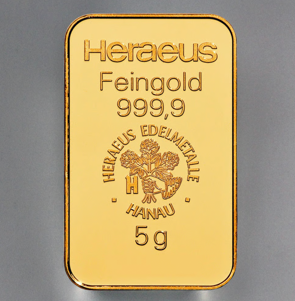 Goldbarren 5g HERAEUS Resale